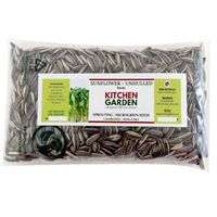 Kitchen Garden Black Striped Unhulled Sunflower Seeds Sprouting Seeds 300g